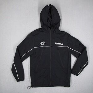 Primitive Naruto Shippuden Itachi Uchiha Windbreaker Jacket Mens Small Black Zip